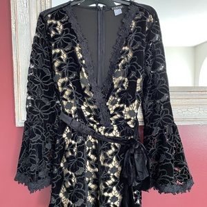 Venus Lace and Velvet Romper